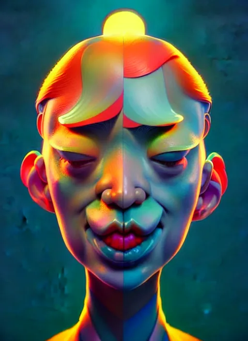 Image similar to colourful caricature - 3 d vfx art - of the sun, art style by james jean & hsiao - ron cheng, character concept art, unreal engine render, digital illustration, sharp, intricate detail, volumetric light, ray tracing, soft light, symmetric, pinterest, artstation, behance,