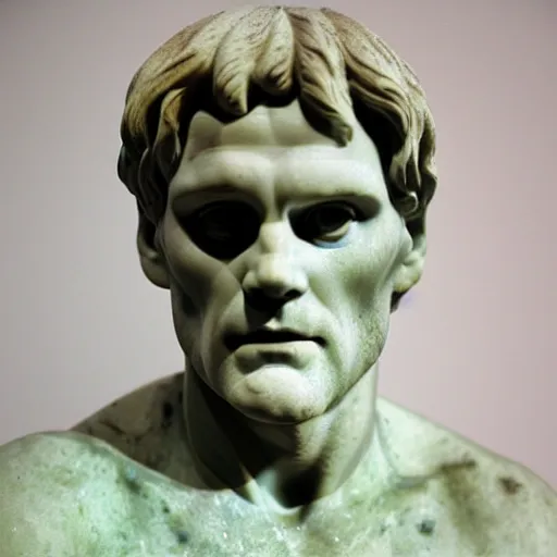 Image similar to jim carrey as a greek marble statue