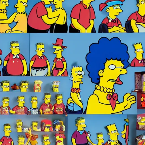 Prompt: simpsons merchandise,
