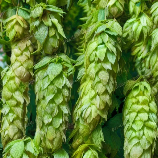 Prompt: pattern of hop cones