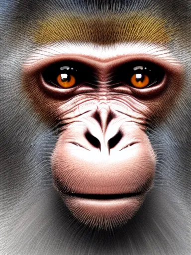 Image similar to monkey, digital painting, highly detailed
