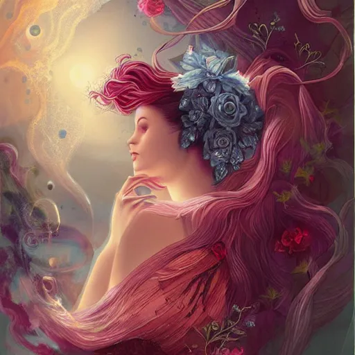 Image similar to tarot card of romance by Anna Dittmann