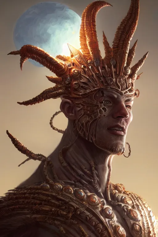 Image similar to humanoid god of the sun, highly detailed, d & d, fantasy, hyper detailed, digital painting, trending on artstation, apollo, concept art, sharp focus, illustration, art by artgerm and magali villeneuve and greg rutkowski and michael whelan, cryengine, 8 k realistic atmospheric lighting, frostbite 3 engine