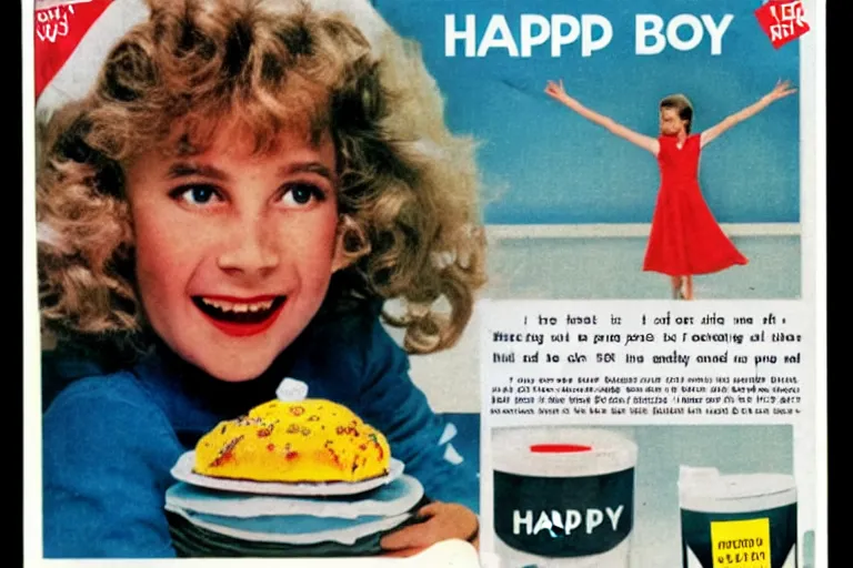 Image similar to advertisement 1984 book happy