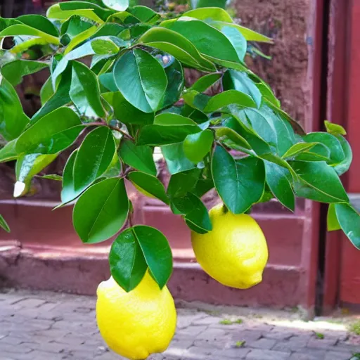 Prompt: A perfect lemon tree