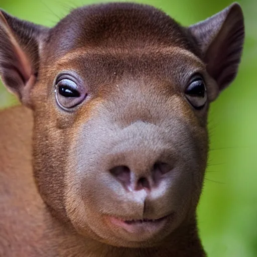 Image similar to photo of an happy capibara looking at the camera