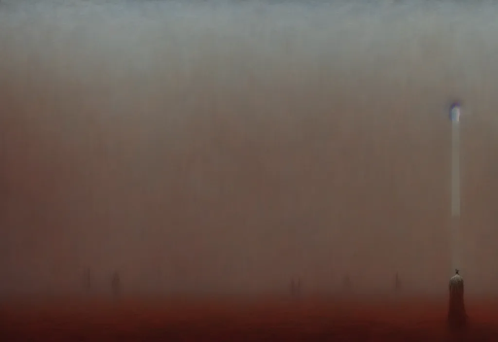 Prompt: Washington DC, by Zdzisław Beksiński and Greg Rutkowski, horror, red, white, blue, cinematic, highly detailed, 8k