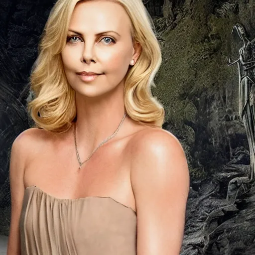 Image similar to charlize therone as galadriel