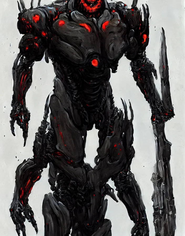 Image similar to willem dafoe as victor stone, full body concept, cyborg, borg, strogg, face of a man, terminator, flesh, quake strogg, doom demon, wolfenstein, monstrous, symmetry, symmetrical, concept art by ruan jia and greg rutkowski