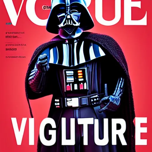 Image similar to Darth Vader Vogue Cover