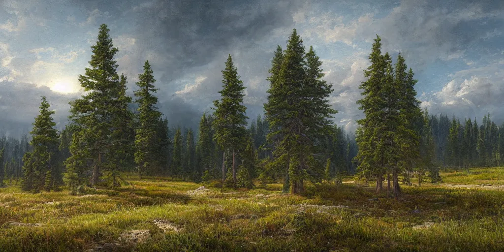 Prompt: landscape vista photography by Carr Clifton & Galen Rowell, 16K resolution, Landscape veduta photo by Dustin Lefevre & tdraw, 8k resolution, detailed landscape painting by Ivan Shishkin, DeviantArt, Flickr, rendered in Enscape