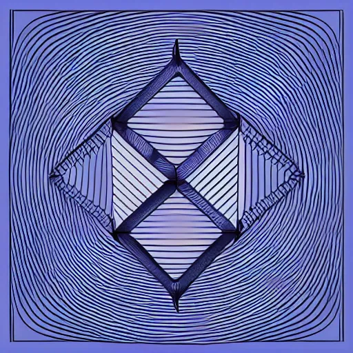 Image similar to a beautiful software logo of blue swan, 2 d origami, line art