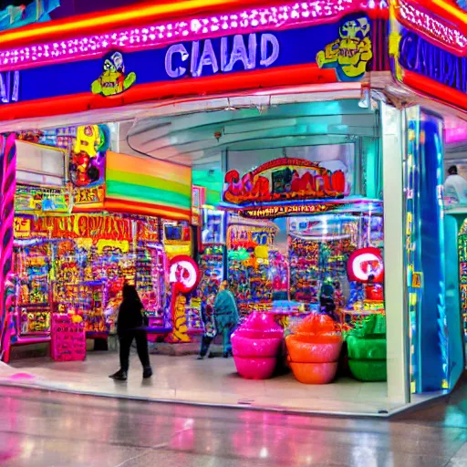 Image similar to a big candyland shop in times square