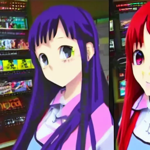 Image similar to 2 4 0 p footage, 2 0 0 6 youtube video, low quality photo, anime girl in real life, 3 d anime girl