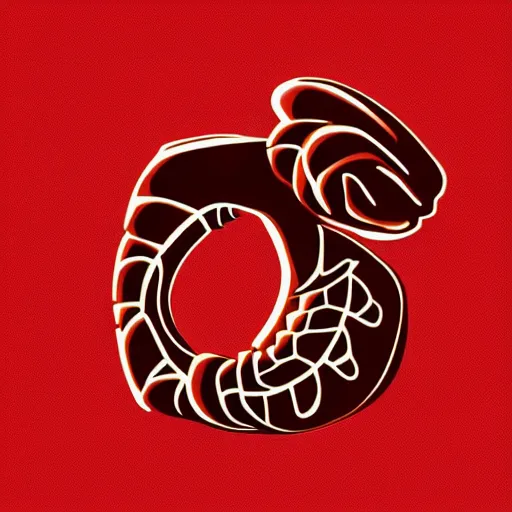 Image similar to vector symbol of a stylized salamander, iconic, clean, white background, artstation, symbolic