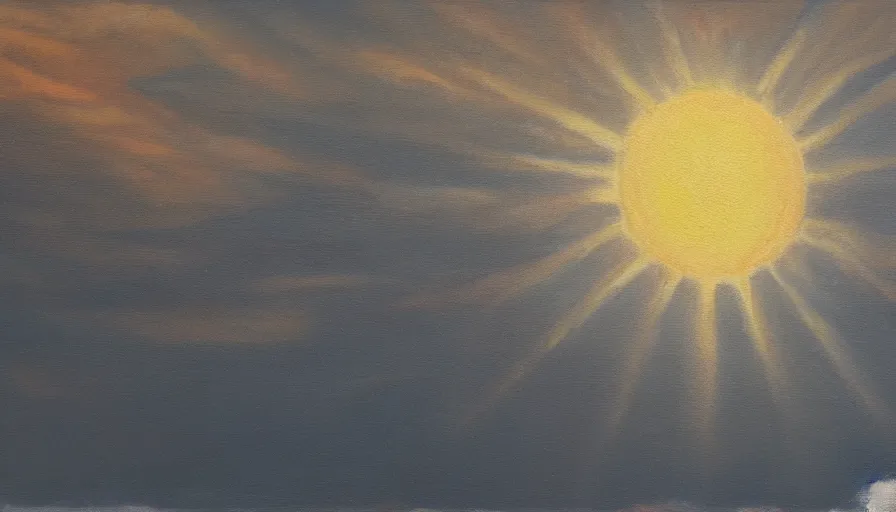 Image similar to the sun being blocked, seen from earth, oil painting