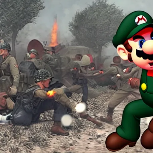 Image similar to mario in ww 2