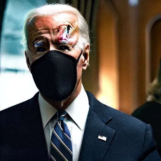 Image similar to Joe Biden as Bane in The Dark Knight Rises