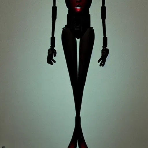 Prompt: portrait of a android girl, android, humanoid robot girl, by Tim Burton