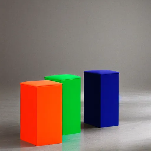 Image similar to the neon pantone stool by tadao ando