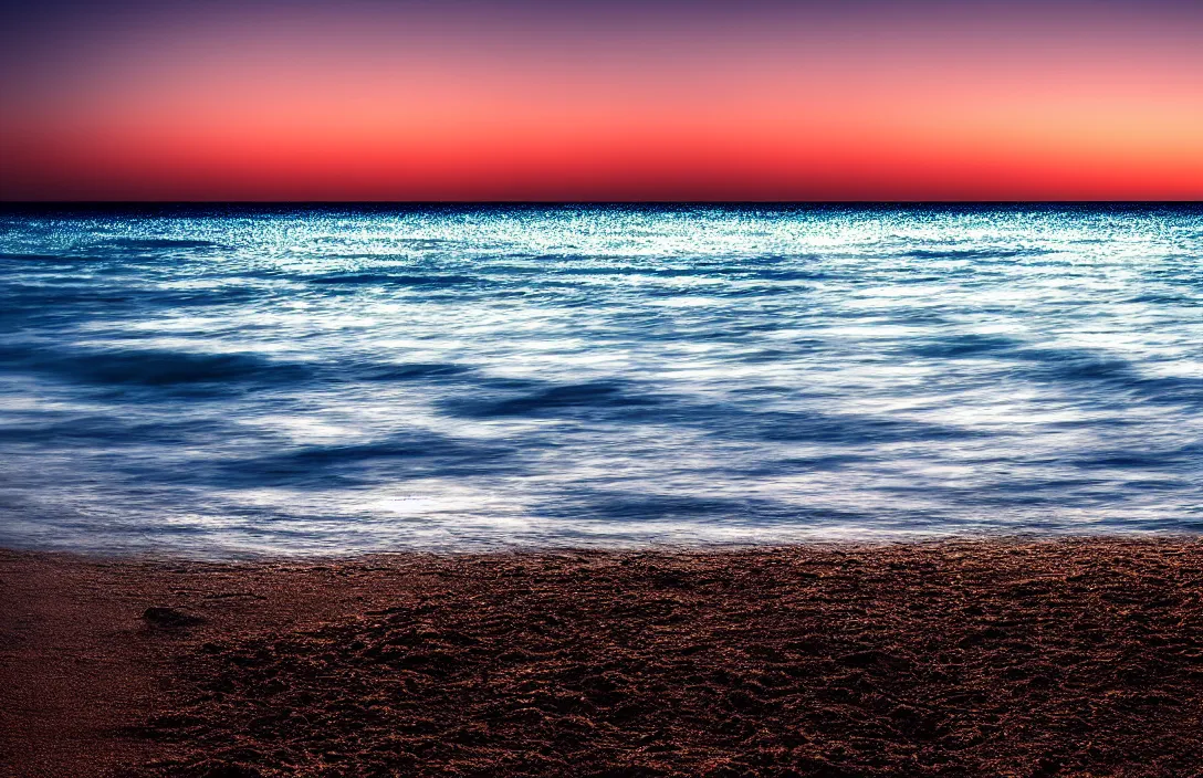 Image similar to sea, beach, at night