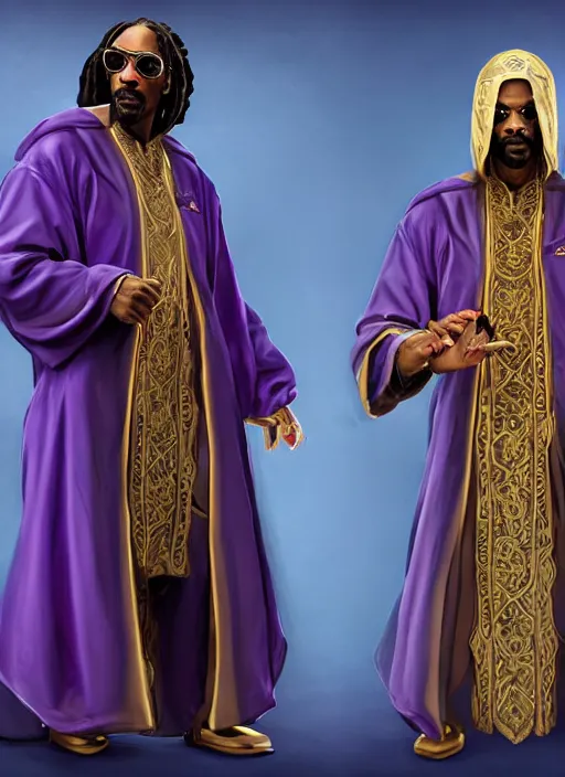 Prompt: snoop dogg as a mage, short beard, grumpy, intricate purple robes, Ivan Aivakovsky, Boris Vallejo, epic fantasy character art, D&D Concept Art, full length, ultra Realistic, Regal, Refined, Detailed Digital Art, Exquisite detail, post-processing, masterpiece, Cinematic Lighting, Unreal Engine, 8k, HD