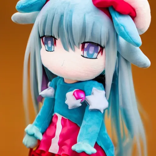 Image similar to cute fumo plush of a magical girl