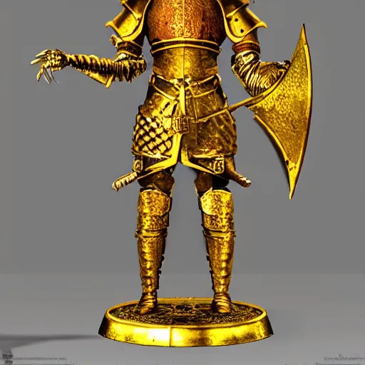 Prompt: portrait the great knight dark souls in golden red armor made of polished dragon bones looks relaxed, victorian era