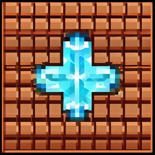 Prompt: gem icon for a video game interface, pixelart