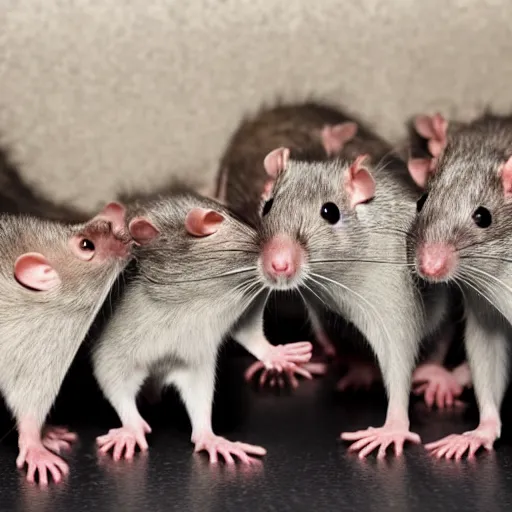 Prompt: a group of rats in the elevator about to go to a business meeting, 8k -9