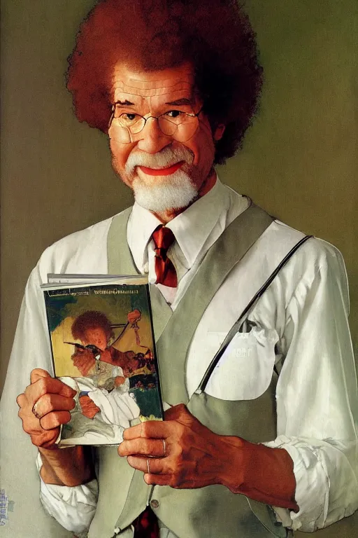 Bob Ross Artwork By Norman Rockwell, J C Leyendecker | Stable Diffusion ...