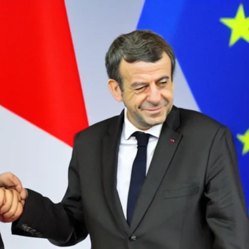 Image similar to jean luc melenchon is spanking emmanuel macron, by easo andrew