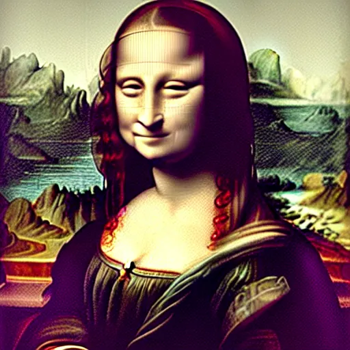 Image similar to mona lisa is playing the piano, mona lisa style