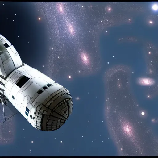 Image similar to of spaceship very large colony strange people in space, very large structure