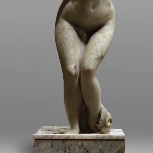 Prompt: greek goddess marble statue, modest