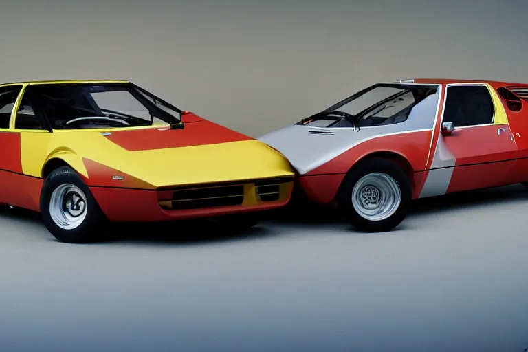 Image similar to designed by Giorgetto Giugiaro of a single 1972 Citroen AMC AMX/3 BMW M1, cinematic Eastman 5384 film