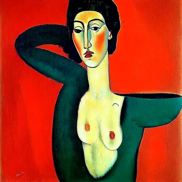 Image similar to a beautiful painting dali in the bathroom, by andy warhol amedeo modigliani realistic oil painting