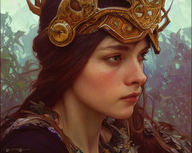 Image similar to photography of dorothea sharp, deep focus, d & d, fantasy, intricate, elegant, highly detailed, digital painting, artstation, concept art, matte, sharp focus, illustration, hearthstone, art by artgerm and greg rutkowski and alphonse mucha