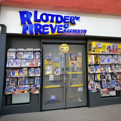 Image similar to blockbuster movie rental store made out of clay