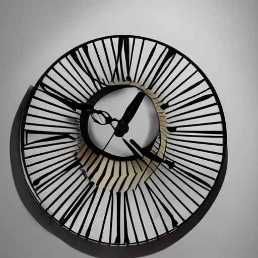 Image similar to a wall clock designed by Ron arad