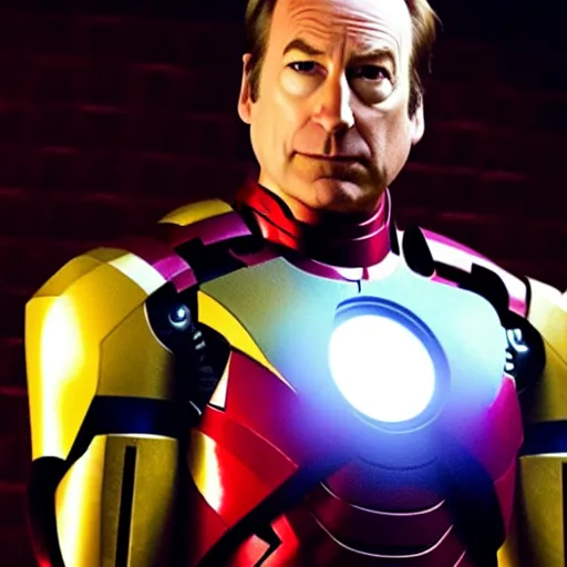 Image similar to bob Odenkirk as iron man
