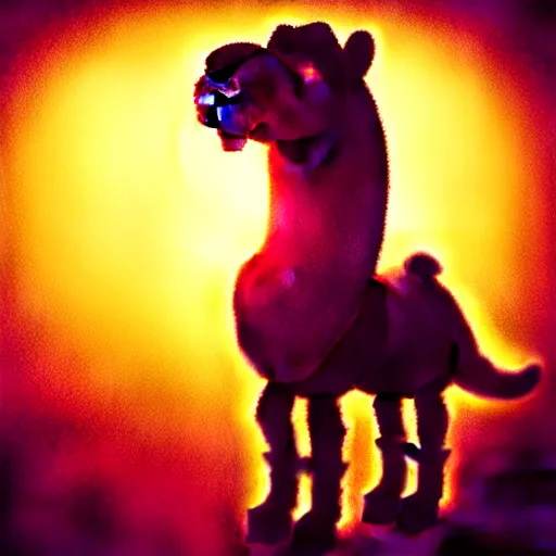 Prompt: “ niki minaj as a camel, hyperrealistic, volumetric lighting, very detailed ”