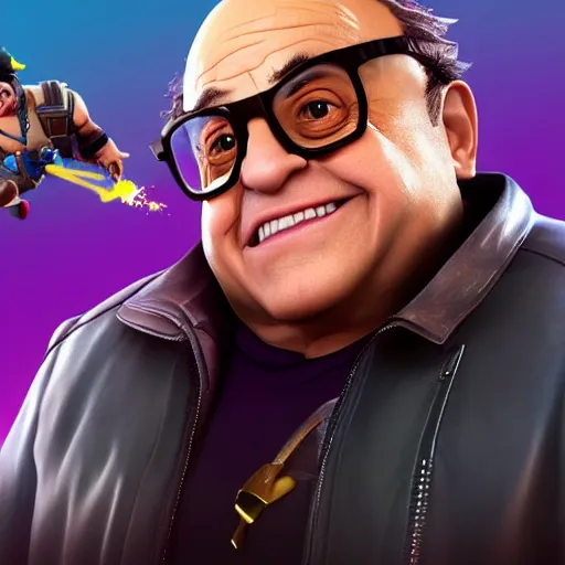 Prompt: Danny Devito in Fortnite, 4k, Octane Render