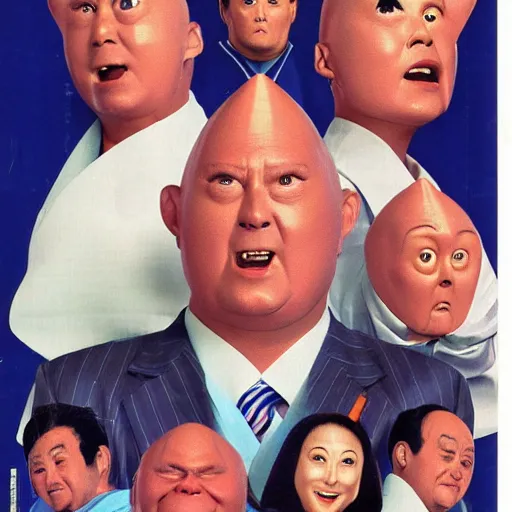 Prompt: coneheads, japanese vhs cover art, detailed facial expressions h - 1 0 2 4 w - 5 1 2