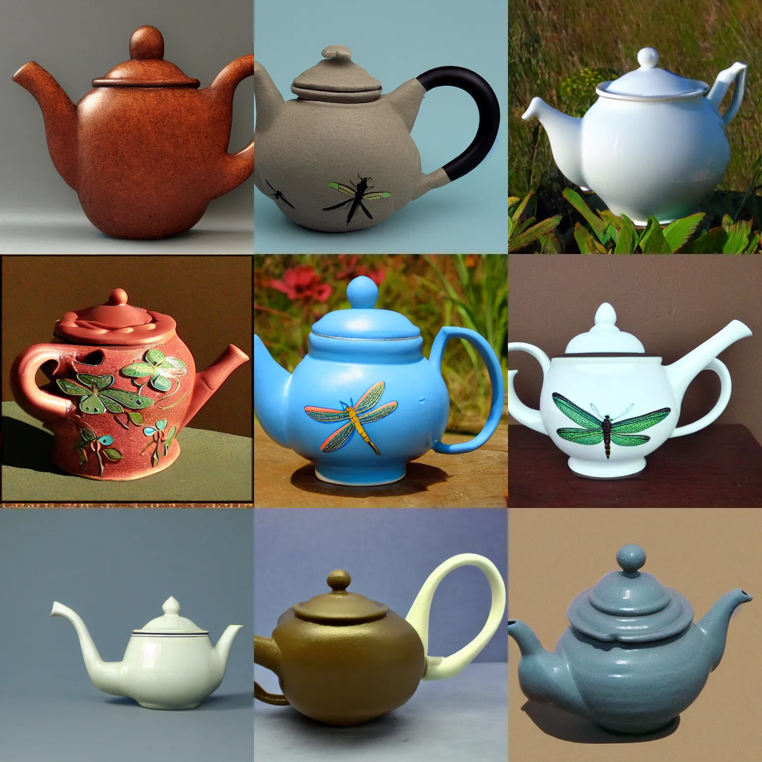 Prompt: teapot-dragonfly dragonfly-teapot