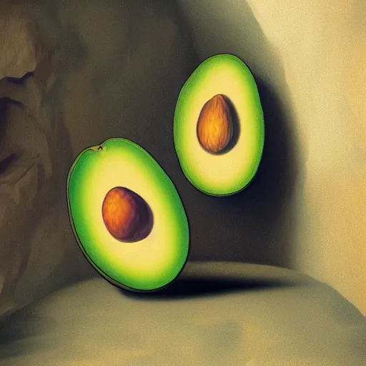 Prompt: man in a cave eating an avocado, ultrarealistic, photorealism, golden ratio, art canvas, award winning, masterpiece, trending on artstation 8 k 1 5 0 mpx