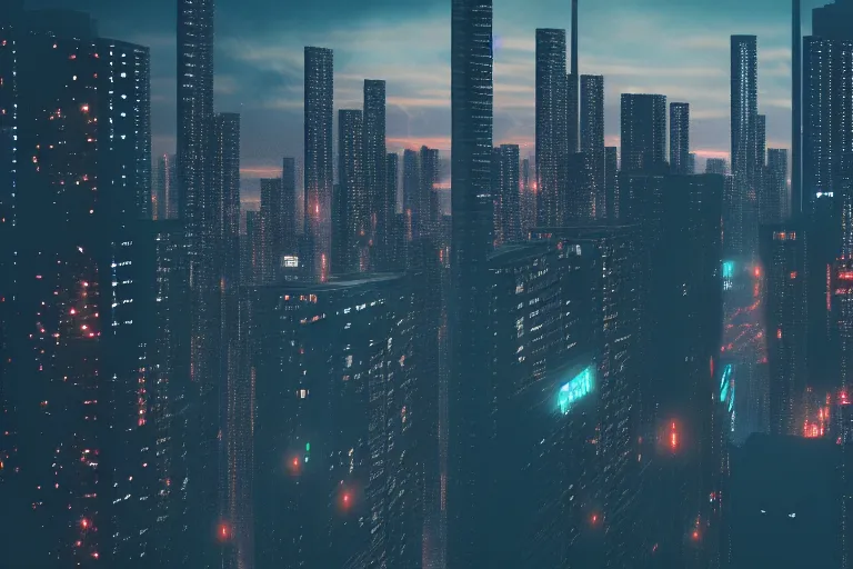 Prompt: HD photo of the city of Toronto in the style of Blade Runner 2049, cyberpunk, scifi, cinematic, film, 8k