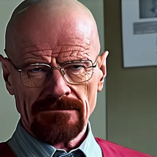 Prompt: Film still of Walter White in The Office