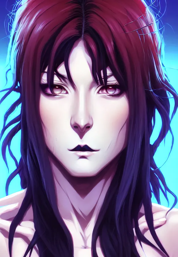 Image similar to a portrait of revy from black lagoon manga, symmetrical eyes, symmetrical face, art by lois van baarle and loish and ross tran and rossdraws and sam yang and samdoesarts and artgerm, digital art, highly detailed, intricate, sharp focus, trending on artstation hq, deviantart, unreal engine 5, 4 k uhd image