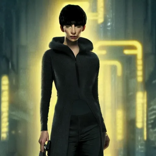 Image similar to female hologram from blade runner 2 0 4 9, neo noire